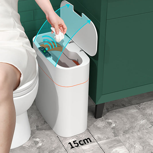 Smart Induction Trash Can with Lid for Bedroom